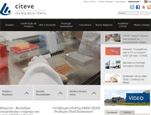 Tablet Screenshot of citeve.pt